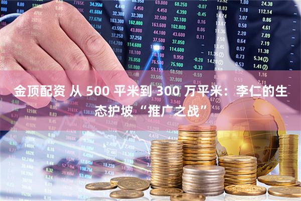 金顶配资 从 500 平米到 300 万平米：李仁的生态护坡 “推广之战”